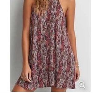 American Eagle High Neck Floral/Paisley Dress